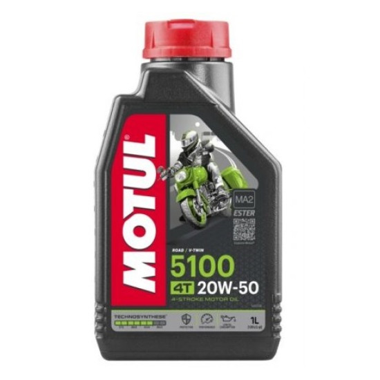MOTUL 5100 4T 20W-50 MOTORKERÉKPÁR OLAJ 1L MOTUL 5100 4T 20W-50 MOTORKERÉKPÁR OLAJ 1L