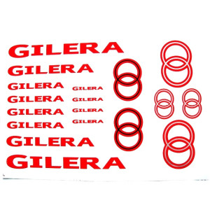 Matrica készlet GILERA (Piros-ezüst)