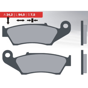 Tárcsafék betét garnitúra HONDA CR,CRE,XL 