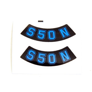 Matrica pár deknire "N" kék SIMSON S50