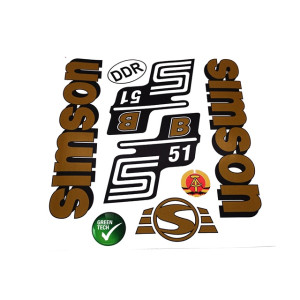 Matrica készlet B51 arany SIMSON S51