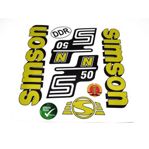 Matrica készlet N50 sárga SIMSON S50