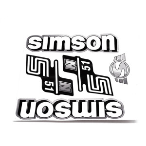 Matrica készlet N51 fehér-ezüst SIMSON S51