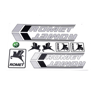 Matrica klt. ezüst-fekete ROMET KADETT / PONY