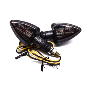 Villogó komplett Carbon párban füst búrával / E-Jeles/