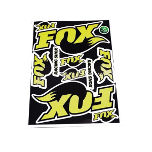 Matrica készlet FOX (Sárga) RACING SHOX