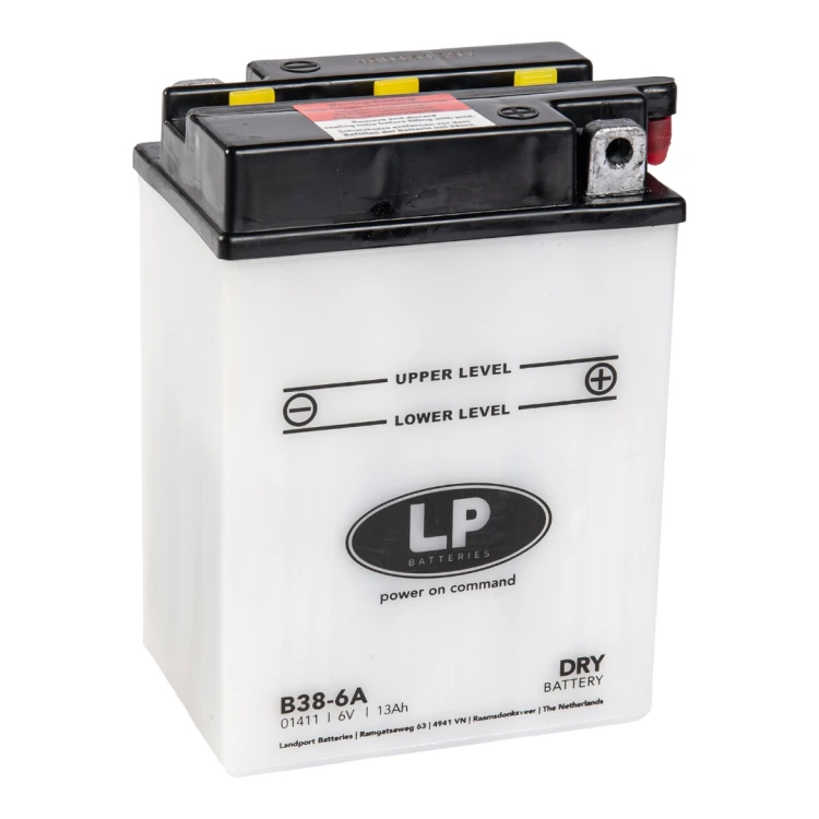 B38-6A 6V 13Ah száraz Landport akkumulátor motorkerékpárhoz