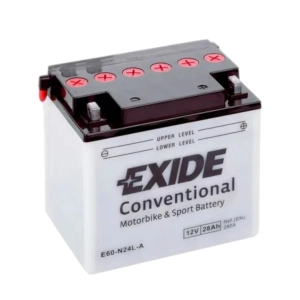 Akkumulátor E60-N24L-A (12V 28Ah) száraz Exide