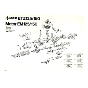 Szerelési ábra MZ ETZ 125-150
