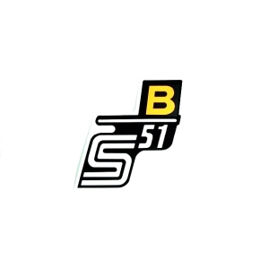 Matrica deknire "B" sárga SIMSON S51