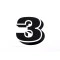 Matrica rajtszám "3"