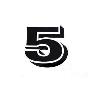 Matrica rajtszám "5"