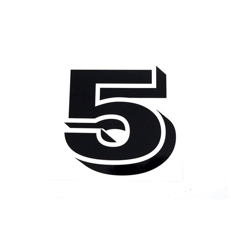 Matrica rajtszám "5"