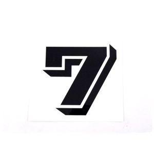 Matrica rajtszám "7"