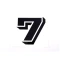 Matrica rajtszám "7"