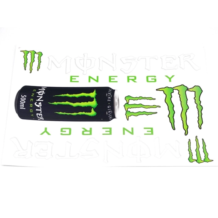 Matrica klt. MONSTER fehér-zöld