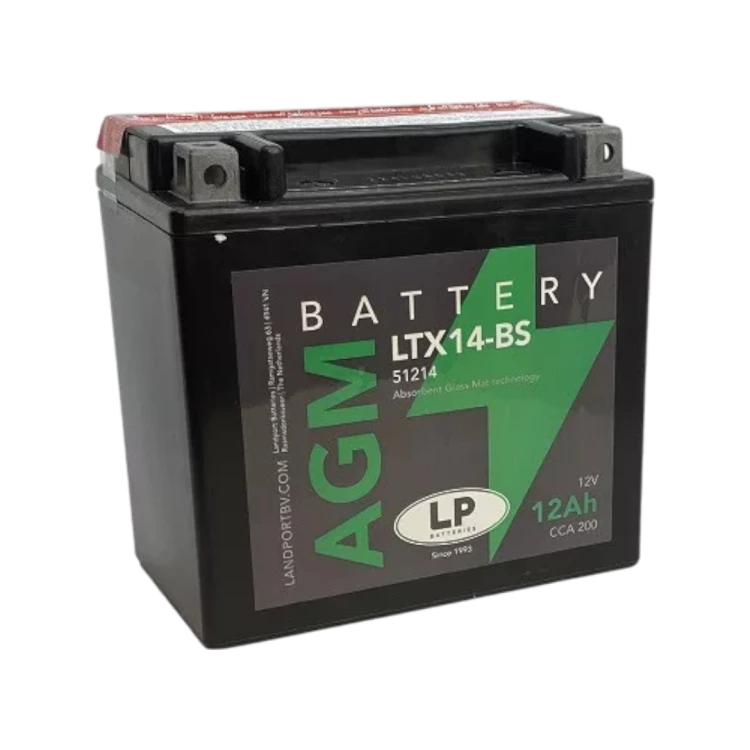 LTX14L-BS 12V 12Ah AGM Landport akkumulátor motorkerékpárhoz