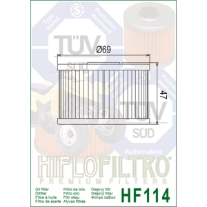 HF 114 Olajszűrő / HIFLOFILTRO /