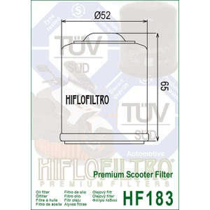 HF 183 Olajszűrő / HIFLOFILTRO /