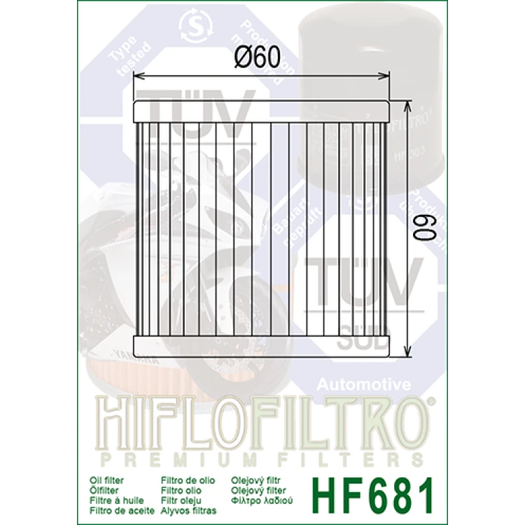 HF 681 Olajszűrő / HIFLOFILTRO /